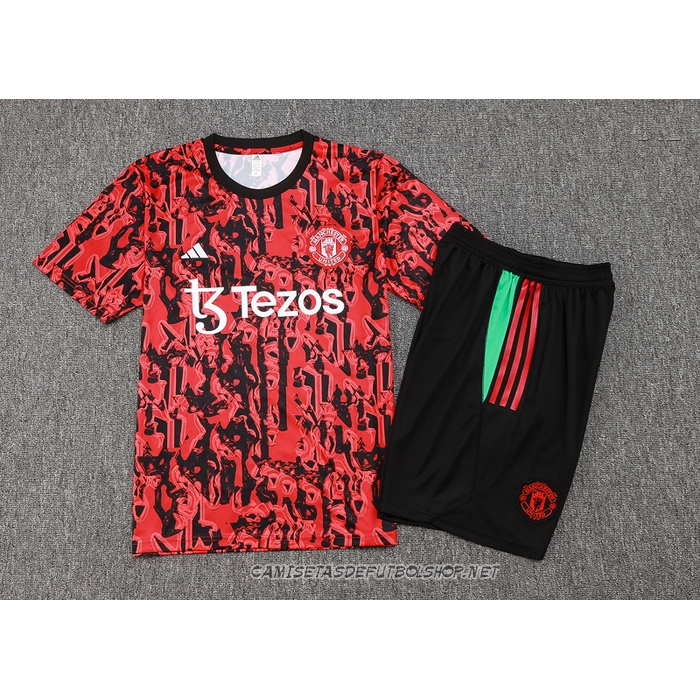 Chandal del Manchester United 23-24 Manga Corta Rojo - Pantalon Corto